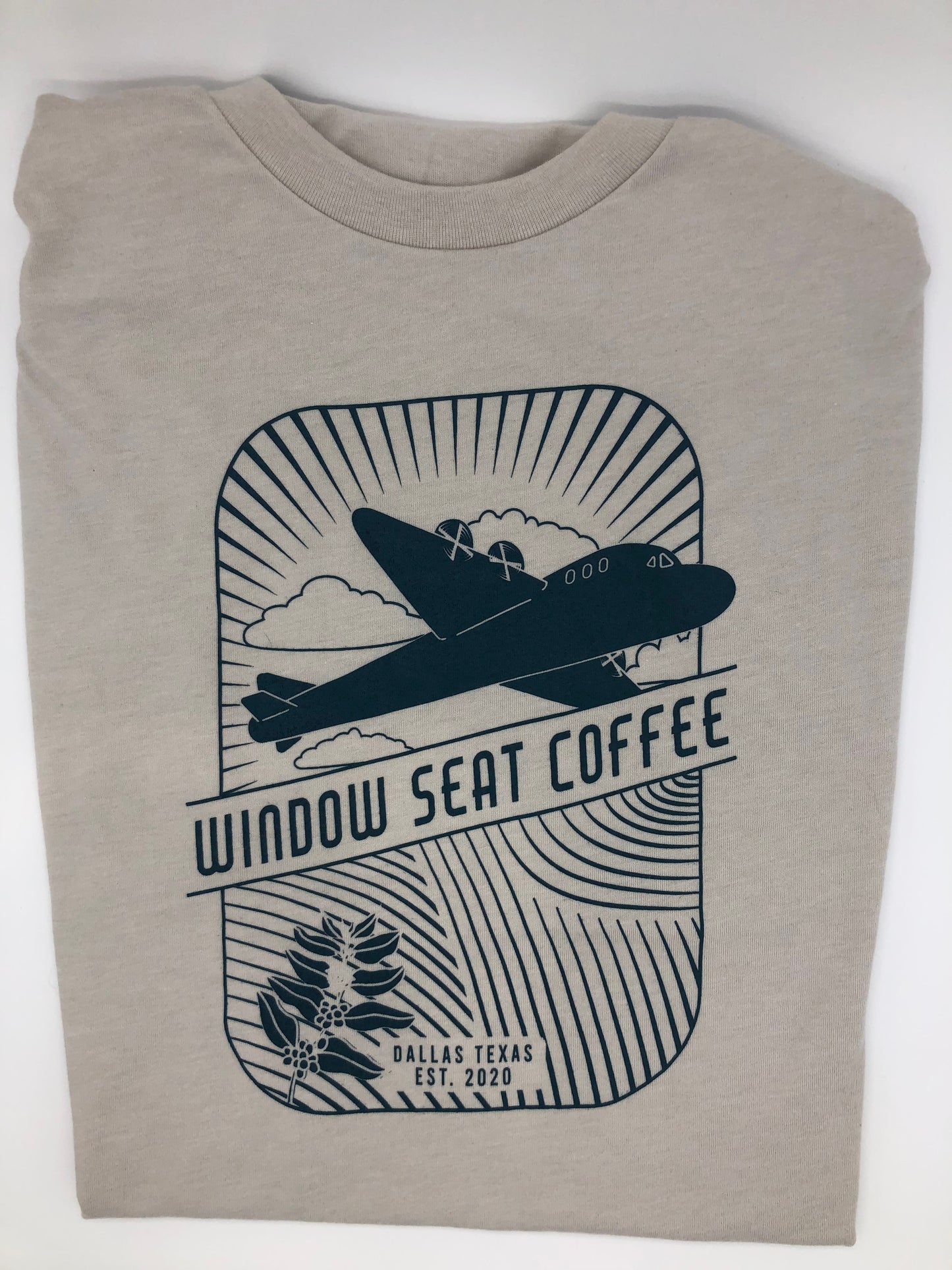 Heather dust window seat coffee t-shirt